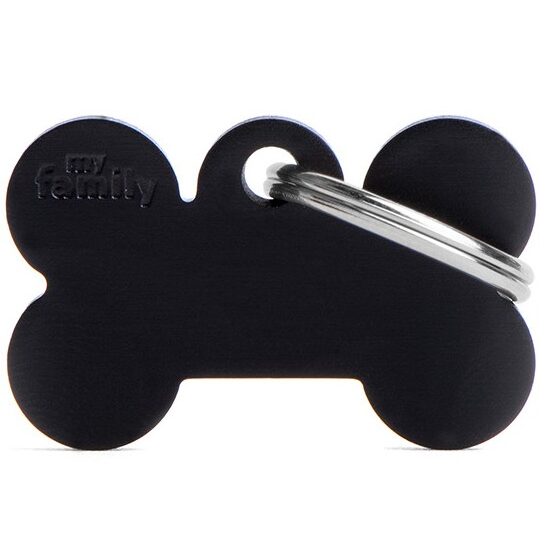 Médaille Basic Os Petit Noir en Aluminium