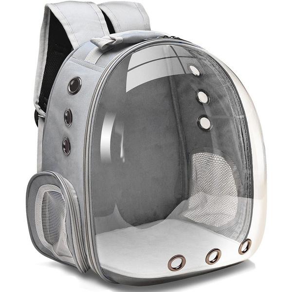 Sac à Dos de Transport Pour Chat et Chien ( Rose | Gris | Vert | Rouge ) - Gris