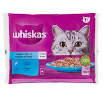Whiskas Sélection de Poissons en Morceaux de Saumon et de Thon en Gelée pour Chats