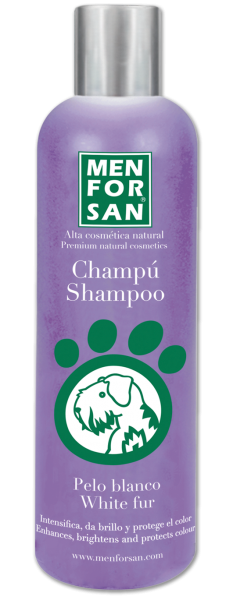 Menforsan Shampooing pour chien à poils blancs 300ml