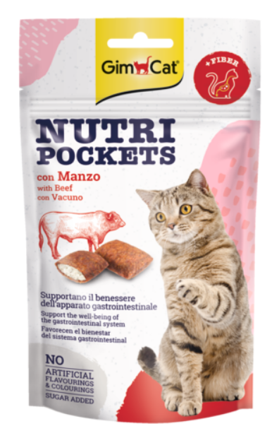 Gimcat Nutri Pockets With Beef 60Gr