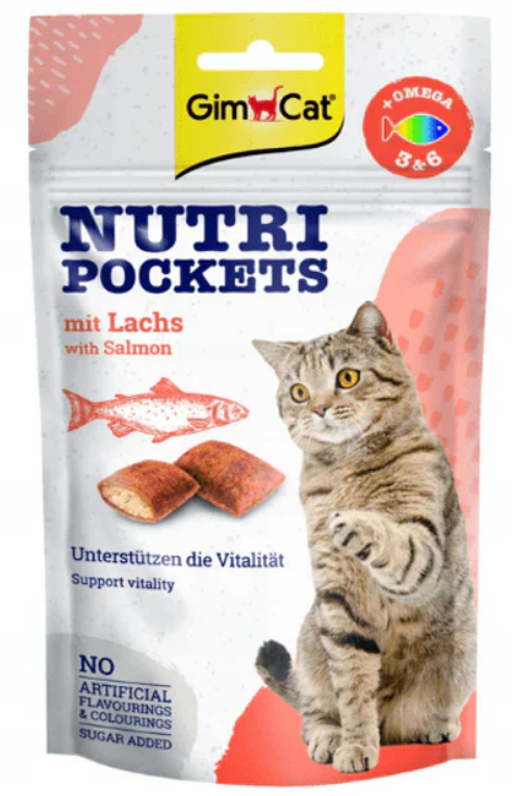 Gimcat Nutri Pockets With Salmon 60Gr