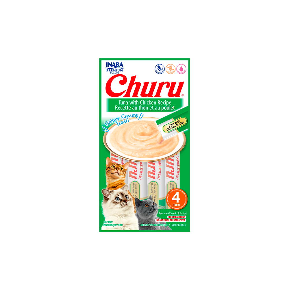Churu recette au thon et au poulet 56g pour chat