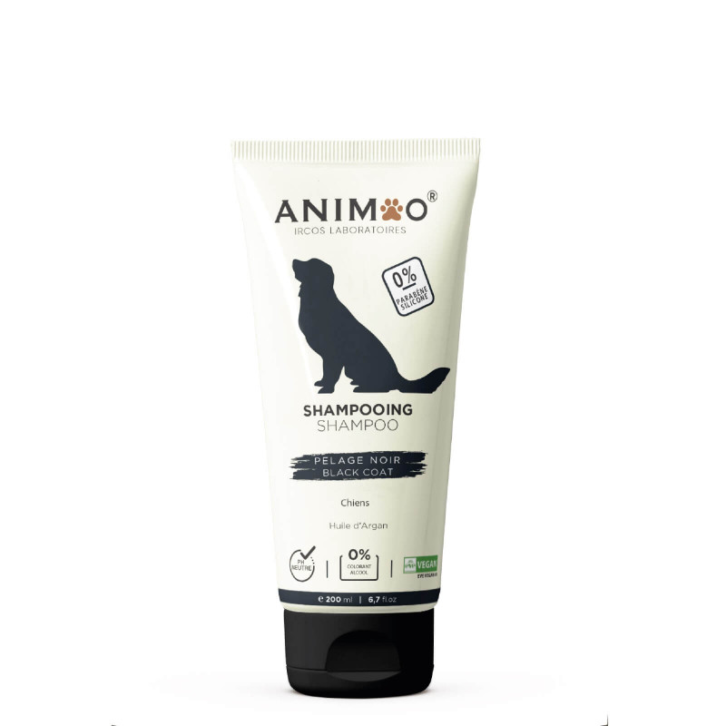 SHAMPOOING ANIMOO POUR CHIEN ET CHAT PELAGE NOIR 200ml