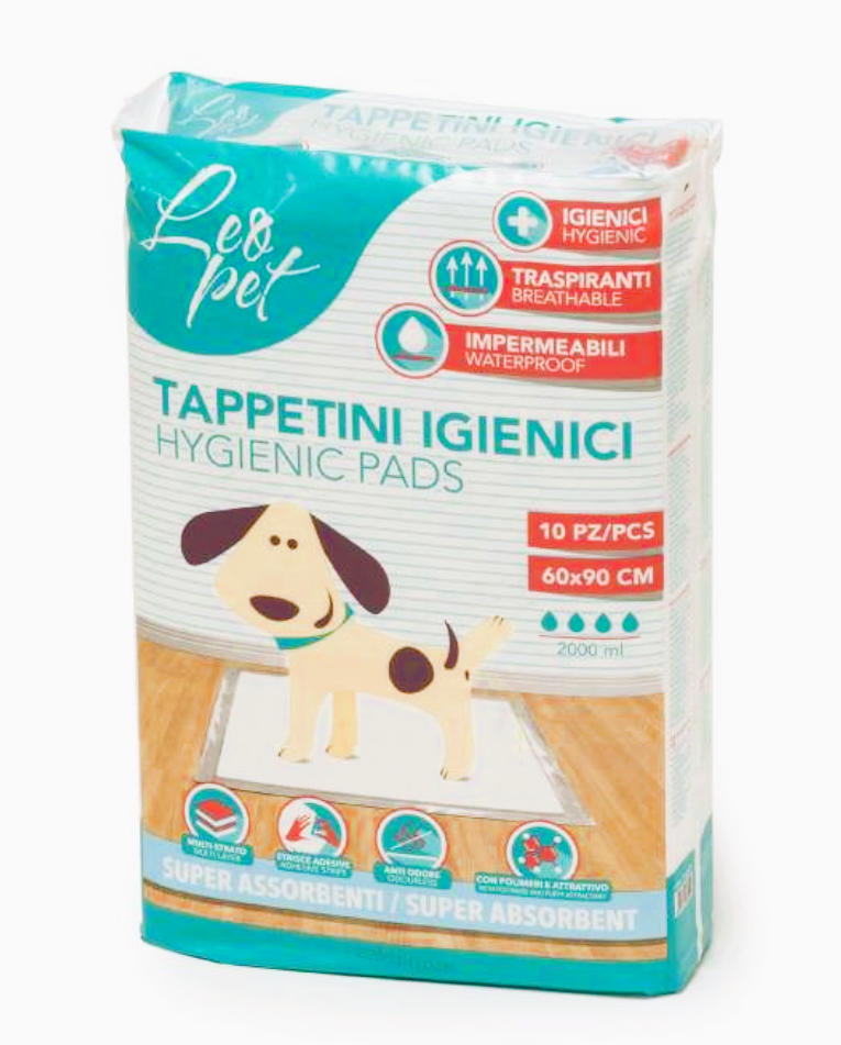 LeoPet – TAPIS ABSORBANT AVEC BANDES AHESIVES 60*90 10 PCS