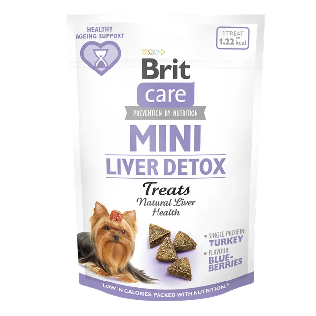 Brit Care Dog Treats Mini Liver Detox Détoxification Naturelle 50g
