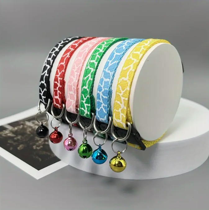 Collier réglable avec boucle sécurité pour chat taille unique