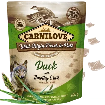 Carnilove Dog Paté Duck with Timothy Grass 300g
