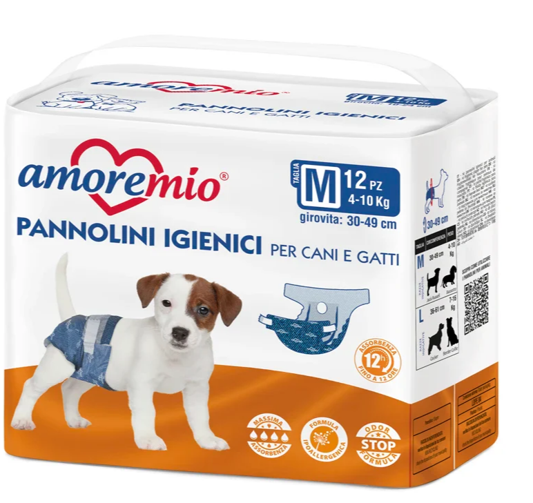 Couches hygiéniques pour animaux M (12pcs)