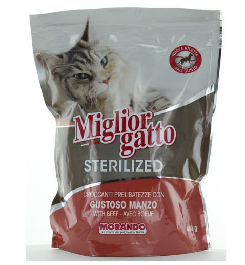 Miglior Croquettes de Bœuf Stérilisées pour Chat 400Gr