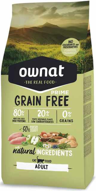 Ownat Grain Free Prime Aliment Sec pour Chat Adult 8 Kg
