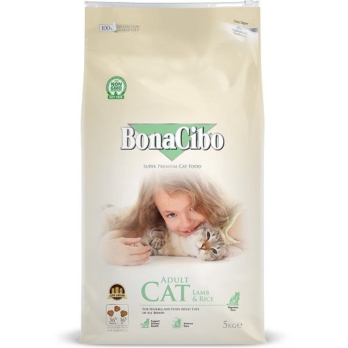 Bonacibo Formule SENSITIVE Croquettes Low Grain pour chats adultes (à l’agneau & riz) 5KG
