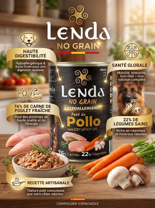 Pâté Poulet avec Carrotes Sans Céréales Spéciale Soins Hypoallergenic: 400g