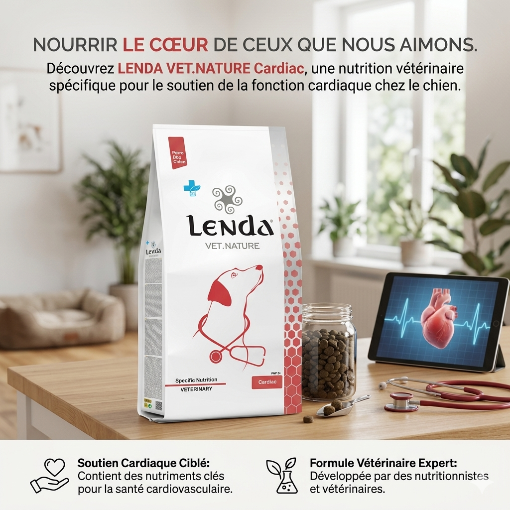 Croquette CHIEN LENDA VETERINARY CARDIAC : 10kg