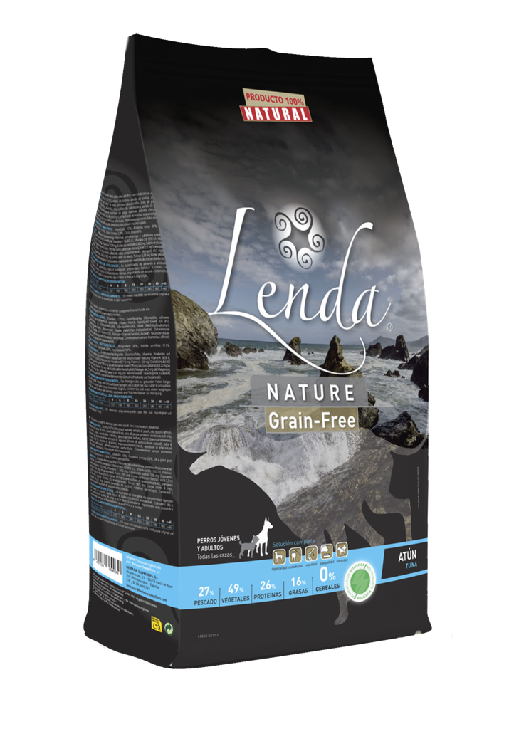 Lenda Nature Grain-Free Tuna  Hypoallergenique 12 KG: Monoprotéine Thon
