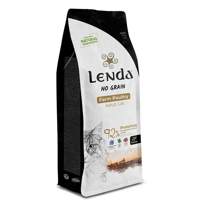 Croquette Chat Lenda Adult Farm Poultry Grain-Free 2kg ( convient aux chats stérilisés)