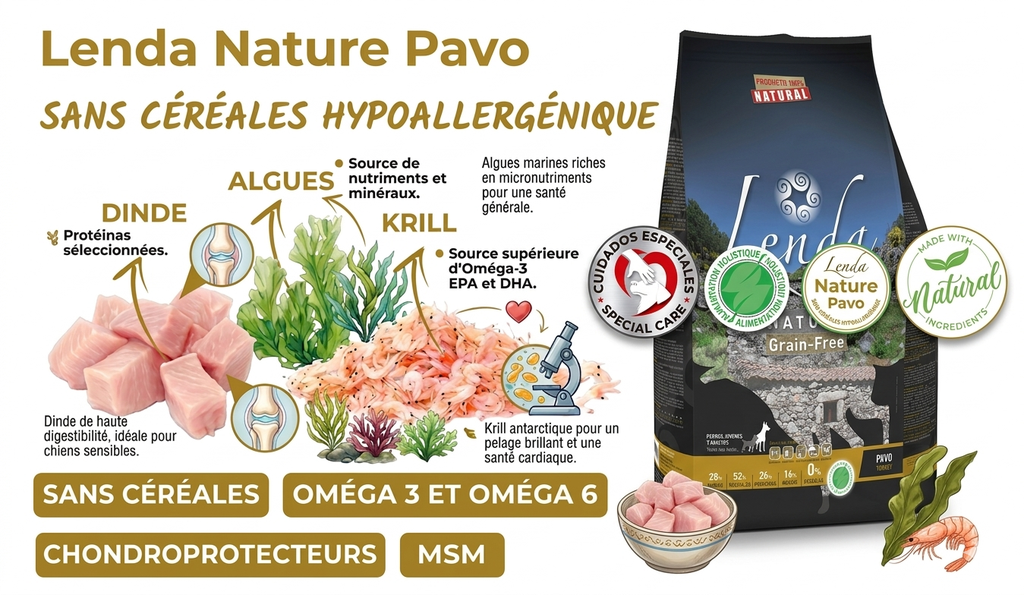 Croquette Nature Hypoallergenique Dinde Grain-Free (Mono-Proteine, Sans Céréales) 12KG
