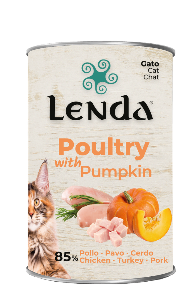 Pâté Lenda chaton et chat adulte toutes races - Volaille et potiron - Hypoallergenique-
