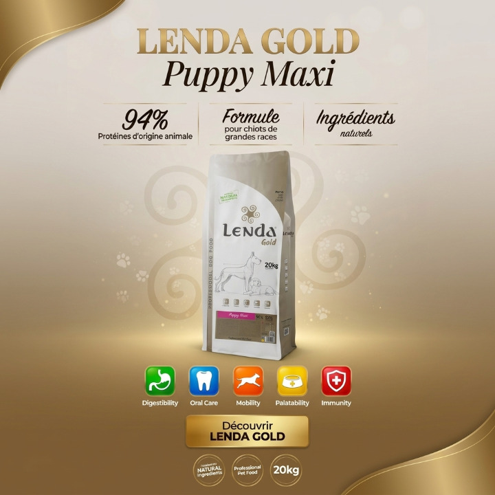 Croquettes chien chiot grande race ( Géant et Mastiff) - Au poulet - Lenda Puppy Maxi 20kg