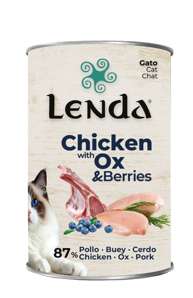 Pâtate chaton et chat adulte toutes races (Urinary Protec) - Poulet, boeuf et baies - Lenda 400g