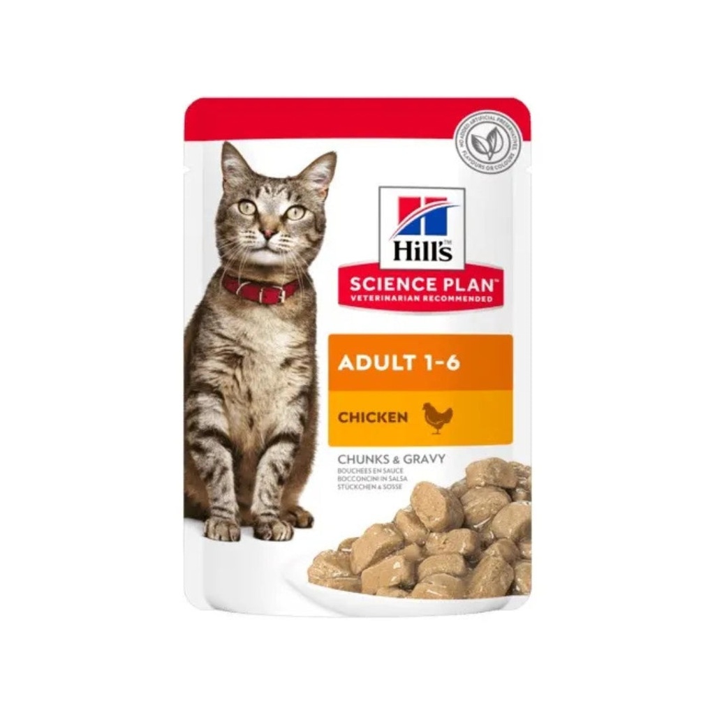 Hill’s Pâtée Chat Science Plan Adulte (1–6 ans) Poulet en Sauce 85g