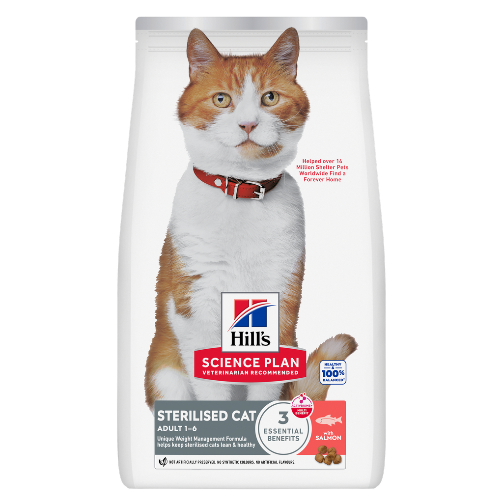 Hill’s Croquettes Chat Science Plan Stérilisé Adulte (1–6 ans) Saumon