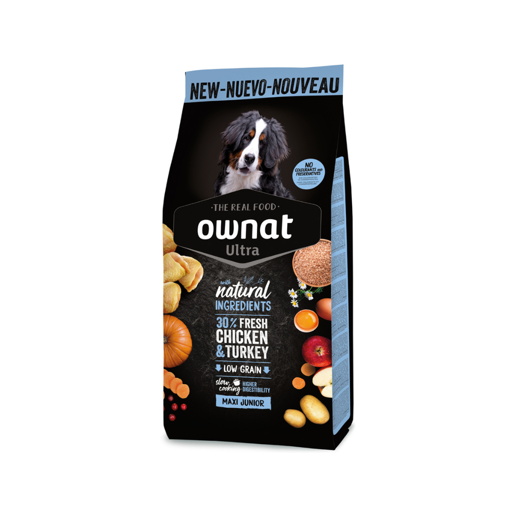 Ownat Ultra Maxi Junior Croquettes 12 kg – Aliment naturel pour chiots de grandes races