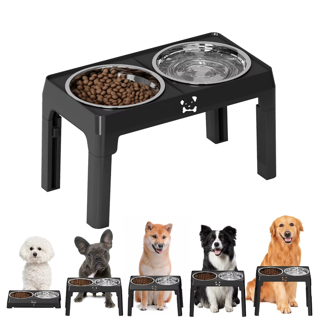 Gamelle Élevée Réglable pour Chien – Mangeoire à 5 Hauteurs