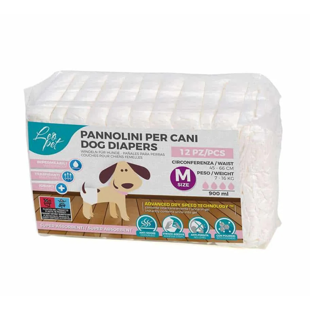 Couches pour Chiens LeoPet – 12PCS, Mâle & Femelle