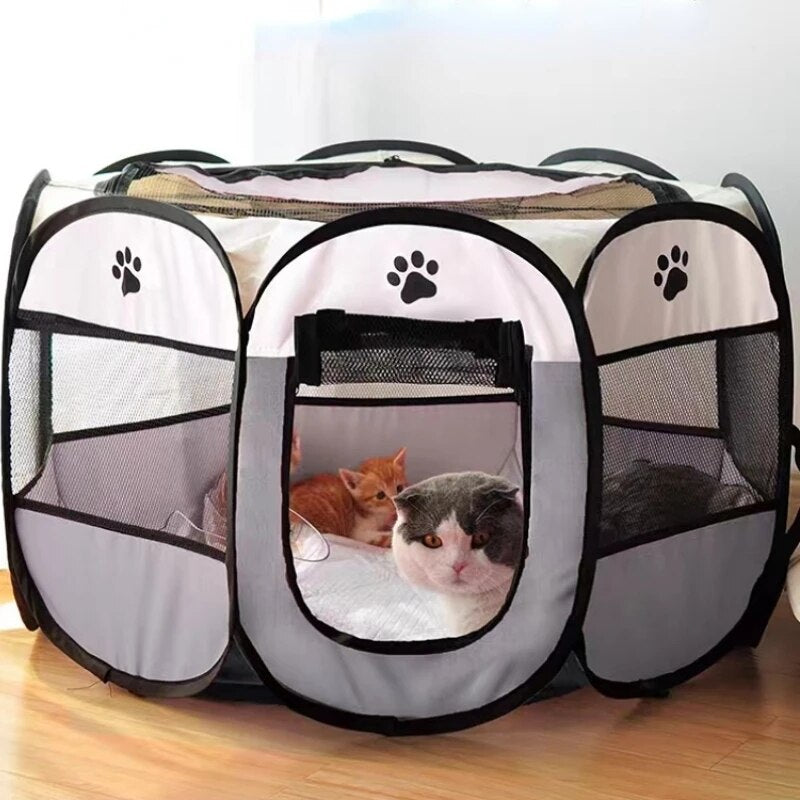 Tente pour animaux de compagnie octogonale portable pliable