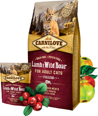 Carnilove Sterilised Lamb & Wild Boar 400g/2Kg/6Kg