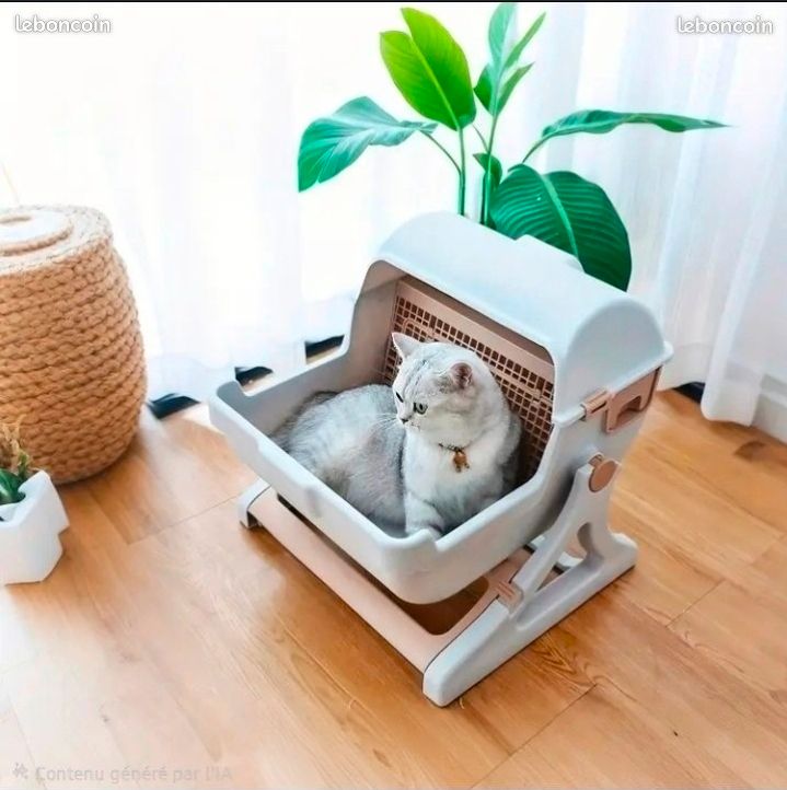 Bac à Litière Auto-Nettoyant pour Chat avec Tiroir – Anti Projection de Sable