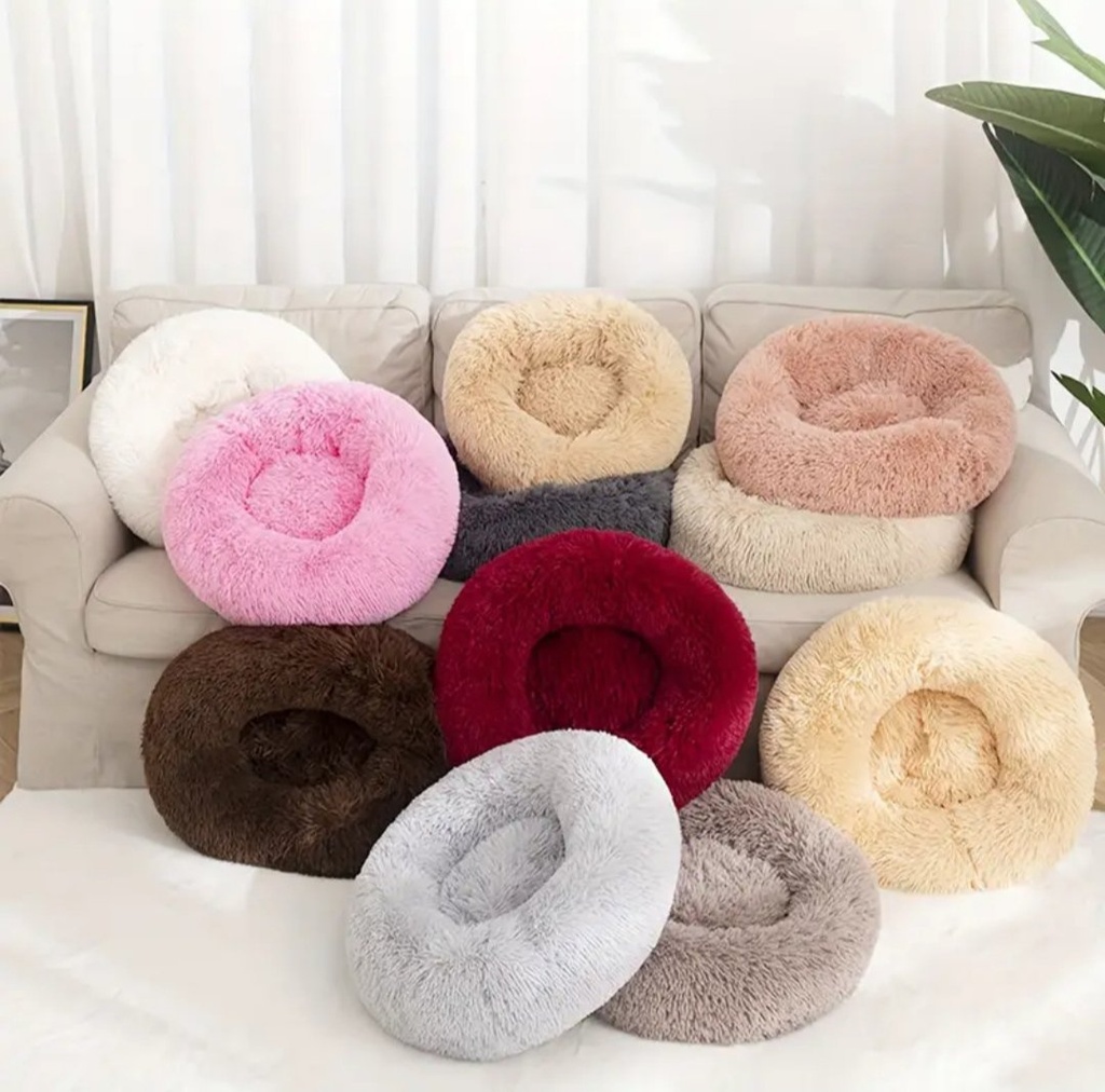 Lit Rond en Peluche pour Chat et Chien – Panier Doux & Confortable à Casablanca