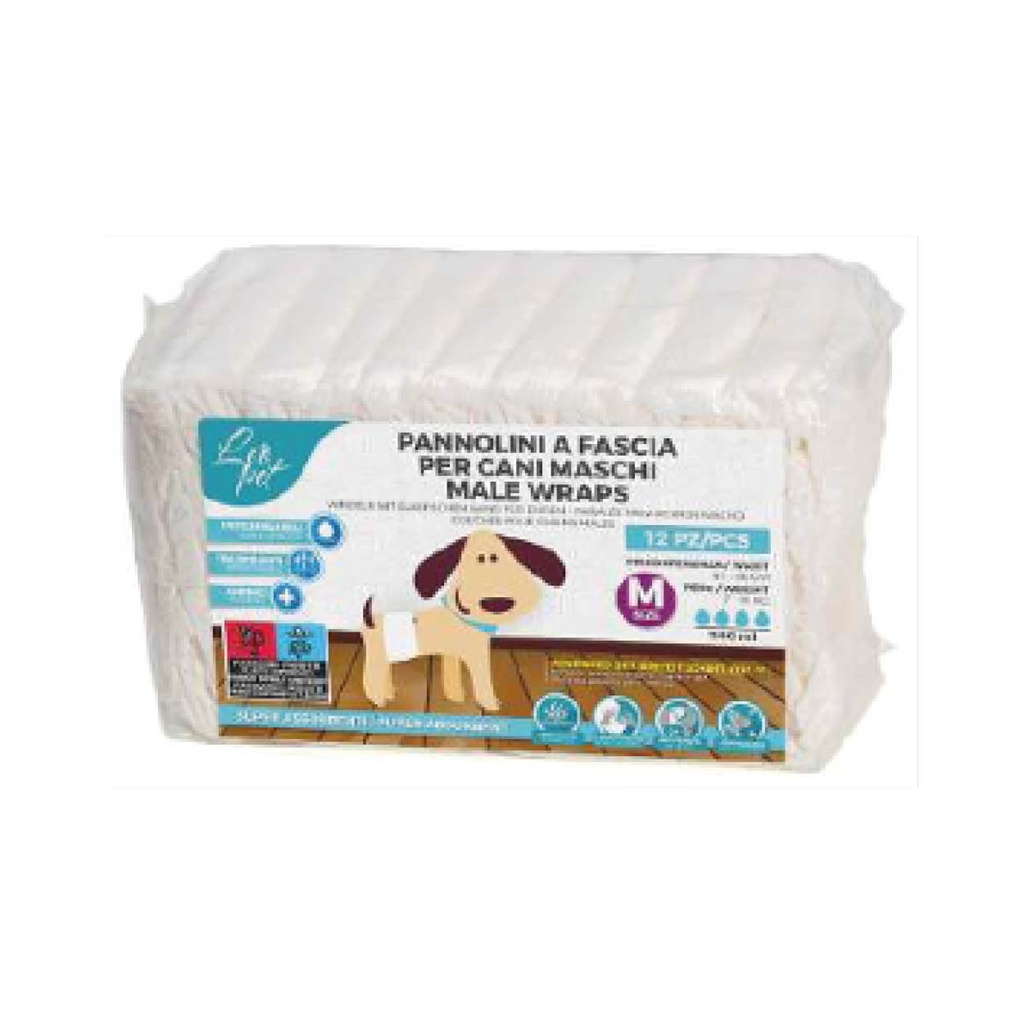 Couche à ceinture pour chiens mâles M 7-16 kg