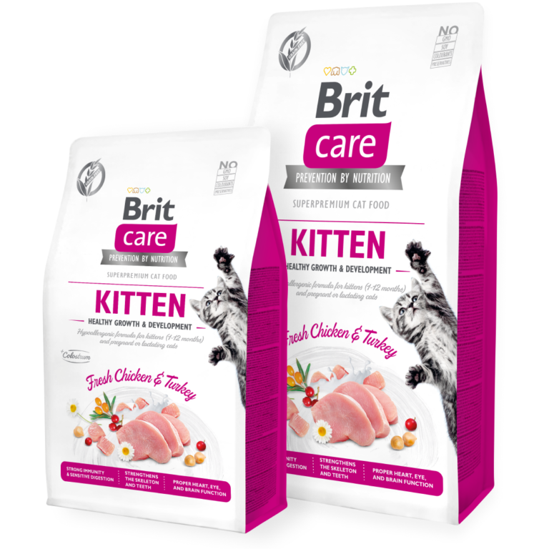 Brit care Kitten Grain Free healthy growth and development 400g | 2kg (chaton sans céréales)