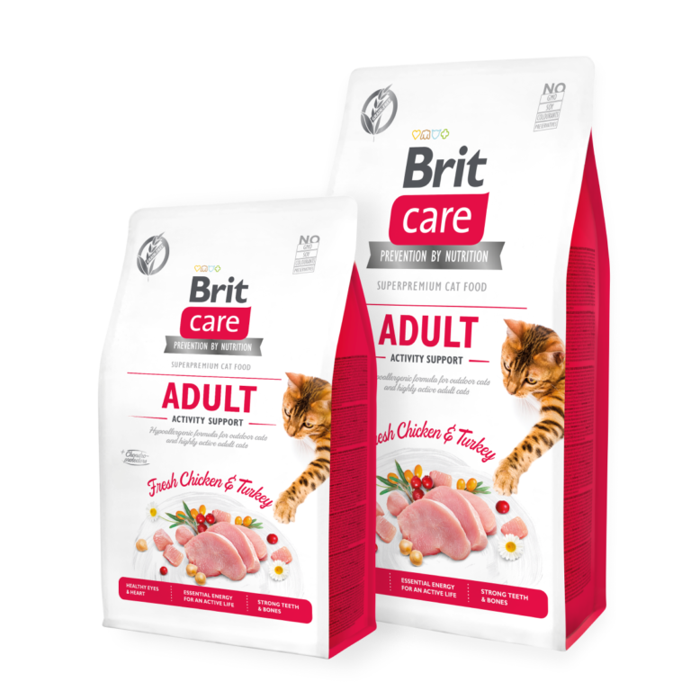 Brit Care Cat Grain-Free Activity Support 2kg – Croquettes Chat Actif à Casablanca
