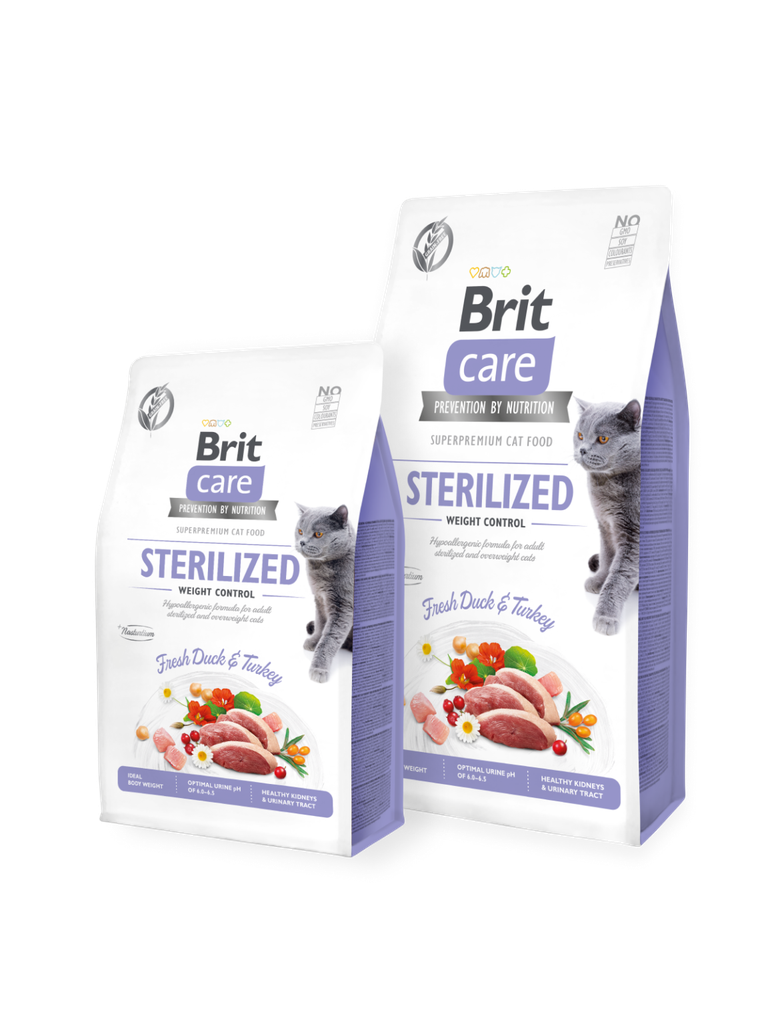 Brit Care Cat Grain-Free Sterilized & Weight Control 2kg | 7kg – Chat à Casablanca