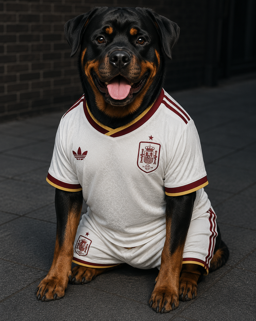 Maillot Football Espagne pour chien – Édition La Roja – Taille S