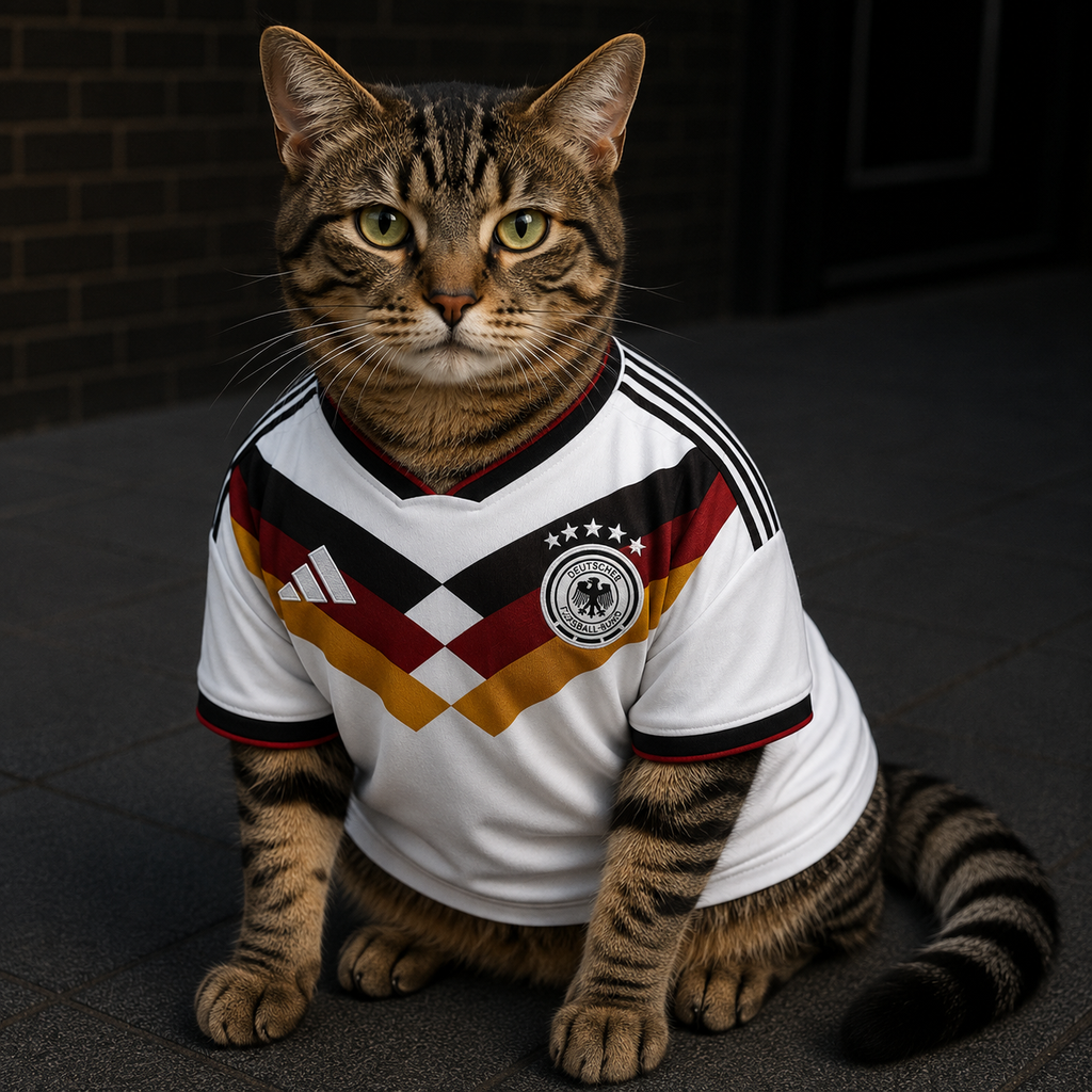 Maillot Football Allemagne pour chat – Édition Die Mannschaft – Taille XL