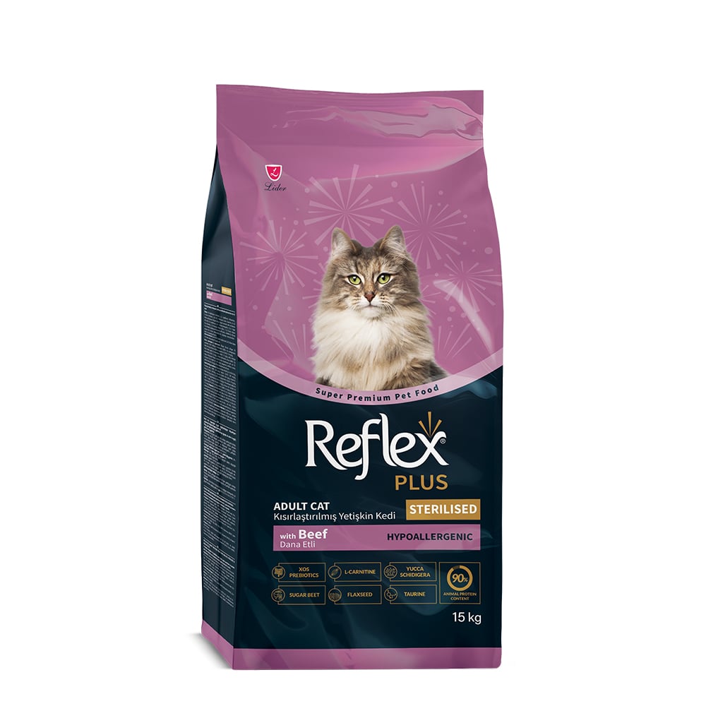 Reflex Plus Stérilisé Bœuf — 15 kg