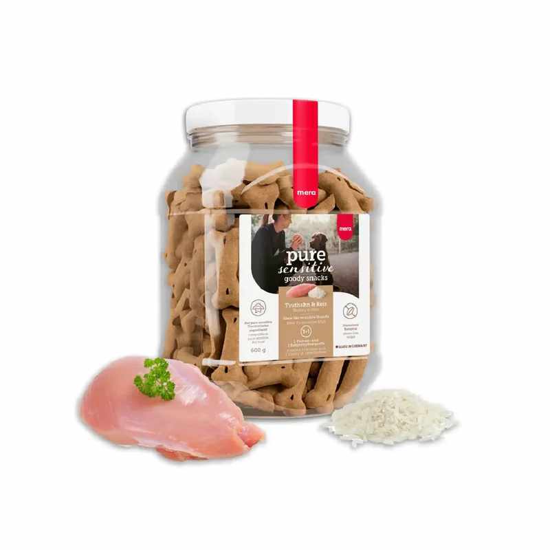 Mera pure sensitive goody snacks salmon & rice 600g