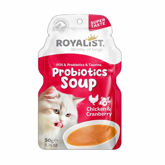 Royalist cat probiotics soup chicken & cranberry 50g