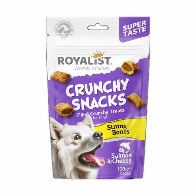 Royalist dog crunchy snacks salmon & cheese 100g