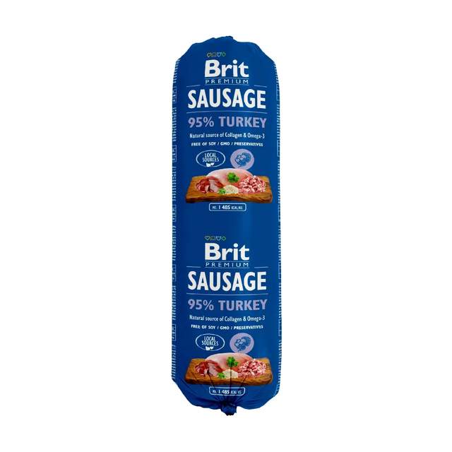 Brit sausage turkey dog 800g