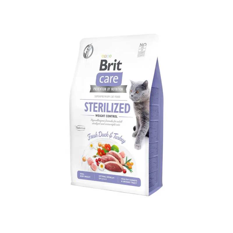 Brit sterilized weight control duck & turkey