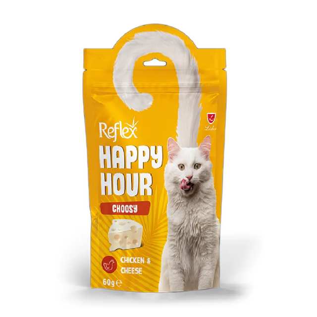 Reflex Happy Hour Choosy Chicken & Cheese 60g