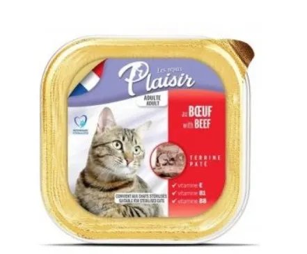 Plaisir au bœuf pour chats 100 g