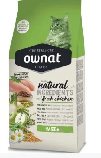 Croquettes chat Classic HairBall Ownat 4kg