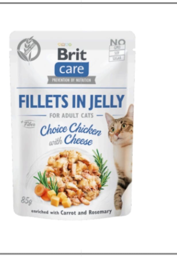 Brit Care –Filets pour Chat au Poulet et Fromage en Gelée