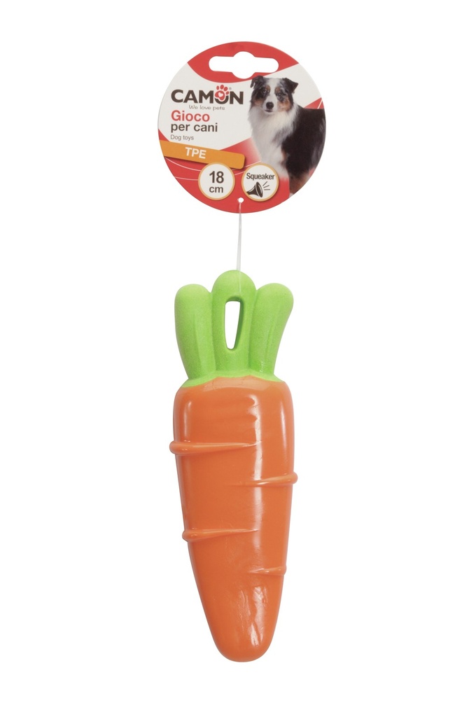 Jouet Pour Chien Carotte en TPE Avec Squeaker 18cm